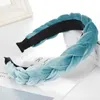 Hair Accessories 2023 Velvet Hairband For Women Ladies Headband Solid Color Braid Loop Retro Headwear Female