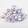 10pcs American Independence Day Twinny frędzle drewniane koraliki drewniane drewniane urok okrągłe koraliki dystansowe koraliki DIY do tworzenia biżuterii