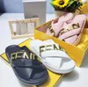 Graphy Hausschuhe Slides Designer Damen Sandale FF Leder Slipper Rosa Schwarz Sandalen Wide Cross X Letters Slide Sommermode Klassische Schuhe Top-Qualität Größe 35-42