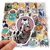 50st Popular Cartoon Funny Cat Stickers Dazzle Realistic Kitty Expression Graffiti Sticker Waterproof Notebook Scrapbooking Phone Laptop Decoration Decaler 4