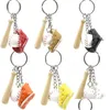 Key Rings Woodiness Baseball Buckle Men Women Alloy Hang Bag Plated Sier Keys Chain Mticolor Three Piece Set 32 Xy J2B Drop Delivery Otze1