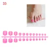 Valse nagels 24x kunstmatige acryl teen tips natuurlijke/witte/heldere voet nep manicure kunst decor teennails tools