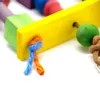 Andere vogels leveren papegaaienblok speelgoed houten kwastjes meerlagig kauwparakeet bell speelgoed educatief huisdierenproduct