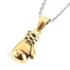 Pendant Necklaces FYSL Stainless Steel Metal Many Colors Glove Shape Link Chain Necklace Sport Style Jewelry