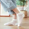 Socks Hosiery 5 Pairs Women Cotton Short Socks Summer Thin Mesh Low Cut Soft Breathable Solid Color Not Show High Quality Female Ankle Socks P230516