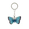 Nyckelringar Crystal Animal Butterfly Keychains Sier Fashion Vintage Rhinestone Chain Jewelry Presentbil Charms Holder Keyrings 628 Z2 Dr Otpku