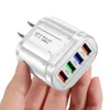 High Speed ​​5V 3.1A 4 USB Ports Wall Charger Portable EU US Power Adapters for iPhone 12 11 13 14 15 Pro Max Samsung S23 Note 20 HTC LG S1