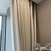 Rideau français rideaux pour salon salle à manger chambre Beige en relief haute précision coton lin lumière luxe fenêtre