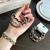 Haaraccessoires melkthee kleur spiraal vlecht touw eenvoudige Koreaanse versie lederen band hoge stretch dames hoofd wrap