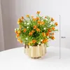 Decorative Flowers Home Decor Artificial Decoration Accessory Indoor Simulation Tabletop Ornaments Creative Ceramic Vase Gifts