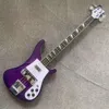 Klassisk 4-sträng 4003 Purple Electric Bass Guitar Cream Binding Chrome-hårdvara i stork