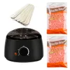 Värmare Vaxningskit Wax Warmer Hårborttagningsvärmare med 200 g hårda vaxbönor 10st applikatorer pinnar paraffin varm vaxmältmaskin 500 ml