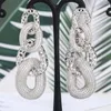 Dangle Earrings Siscathy Luxury Statement Cubic Zirconia Link Thick Chain Drop For Women 2023 Fashion Banquet Dubai Jewelry