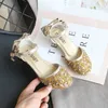 Sandały Bayi Perempuan Sepatu Putri Fashion Payet Tumit Rendah Musim Panas anak sandał Ikatan simpul uroczy gadis pesta ukuran 26 35 SMG077 230516