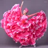 Stage Wear Woman 720 Degree Open Event Party Club Big Swing Skirt Female Adult Flower Costume Opening Dance Dress Dresses