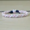 Charm-Armbänder 3 Stück Großhandel weiß und lila Baumwolle gewebtes Armband geflochtenes handgefertigtes Seilwickel-Anpassungslänge männliches Geschenk