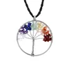 Pendant Necklaces 7 Chakra Tree Of Life Necklace Crystal Natural Stone For Women Fashion Jewelry Christmas Gifts Accessories