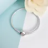 Tweekleurige gouden clasp-bedelarmband voor Pandora Real Sterling Silver Party Sieraden Designer armbanden voor dames slangenketenarmband met originele doos groothandel