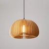 Lustres Moderne Nordique En Bois LED Pour Restaurant Cuisine Bar Salon Chambre Couloir E27 Décoration Suspension Lampe