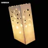 Andere evenementenfeestjes 50 pc's 25 cm Witboek Lantaarn Candle Bag voor LED Light Lampion Hart voor romantisch verjaardagsfeestje Wedding Event BBQ Decoratie 230515