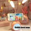 Table Lamps Desk Lamp LED Reading Cute Cartoon USB Recharge Night Light Eye Protective For Student Study Bedroom