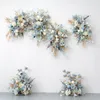 Decoratieve bloemen Gold Leaf Haze Blue Wedding Floor Floral Arrangement Arch Hang Flower Row Event Stage Welcome Gebied Decor Props Tafel Ball