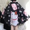 Etniska kläder kimono kvinna blus 2023 vår sommar japansk mode obi yukata lycklig cardigan haori cosplay kimonos ff2567