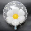 150 stcs 26 "Grote Daisy Flower Transparante Mylar Ballon Ballon Groovy Birthday Jubileumfeestje Baby shower Decor Supplies