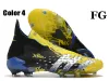 Scarpe da calcio alte per bambini senza lacci Predator Freak FG Tacchetti per terreni duri X Scarpe da calcio Pogba Top Scarpe da ginnastica per esterni Botas De Futbol T3TK