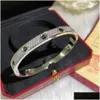 Bangle V Gold Designer Bracelets Top Version Classic Black Agate Platinum Sizes 1619 With Box Drop Delivery Jewelry Dhd7T