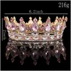 Cabeças de fábricas Flor IARa Clear Rhinestones austríacos King / Queen Crown Cledal Festume Party Art Deco Drop Delivery Events DHCW6