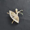 Brooches BALLERINA Crystal Ballet Dance Girls Brooch Pin Dancer Dancing Pins Jewelry Broche Girl Friend Mother's Day Gifts