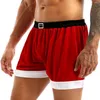 Cueca flanela vermelha flanela natal Papai Noel traje cosplay