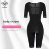 Talia brzucha Shapewear Body Body dla kobiet czarny zamek błyskawiczny podbust pełne body kształtowanie ciała