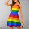Casual Dresses Sexy Gay Pride Rainbow Flag Womens Sling Humor Graphic Vacations Womans Clothing Suspender Cool 230517