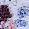 Dekoratif çiçekler 20pcssimülasyon tomurcuk gül diy bileği çiçek düğün kutlama dekorasyon küçük çay torbası baş aksesuarları özel
