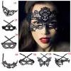 Czarna seksowna dama koronkowa maska ​​moda pusta maska ​​oka maskarada fantazyjna maski Halloween Venetian Mardi Party Costume