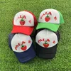 Trendy Ball Caps Men Strawberry Trucker Hat High Street Graffiti Mesh Hats