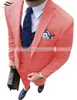 Costumes pour hommes 2023 3 pièces laine rose costume pour hommes blazer décontracté bal brun smokings tweed châle revers fête veste verte pour les mariés de mariage