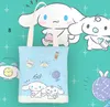 Meninas Kawaii Cinnameroll Print Zipper Canvas Handbag Girl Student Sacos Acessórios adoráveis