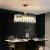 Lampes suspendues rondes en verre clair lumières pour salle à manger ovale plafond luminaire LED décoration de luxe décor à la maison