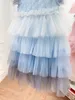 Maßgeschneiderte Kinder Mädchen Prinzessin Kleid Kinder Mädchen Kleider Mode Sommer Blütenblatt Hochzeitskleid