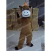 Performance Brown Horse Mascot Costumes Cartoon Carnival Unisexe Adults Tenue d'anniversaire Party Halloween Christmas Outdoor tenue