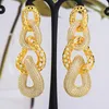 Dangle Earrings Siscathy Luxury Statement Cubic Zirconia Link Thick Chain Drop For Women 2023 Fashion Banquet Dubai Jewelry