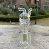 10cm Skull Mini Glass Bong Oil Burner Pipes Shisha Hookah Dab Rig Smoking Water Pipe Filter Beaker Bubbler with two tube and glass oil pipe