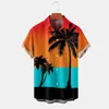 Camisetas masculinas Casual Fashion Fashion Spring Summer Summer Top praia impressa Manga curta Elegante Pack Men