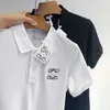 Мужская рубашка Polo дизайнерская футболка пара вышивка хлопка с коротки