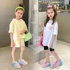 Sneakers Baby Girls Sneakers Gradient LED Uncharge Light Running Walking Casual Shoes Kids Sports Shoes Breattable Light Up Flash Shoes 230516