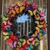 Dekoracyjne kwiaty symulacja wieńca motyla impreza letnie drzwi frontowe dekoracje ozdobne festiwal girlandy na zewnątrz bratwie domowe