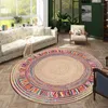 Carpets American Oval Carpet Living Room Vintage Ethnic Table Floor Mats Bedside Bedroom Area Rug Colorful Round Kid Play Mat